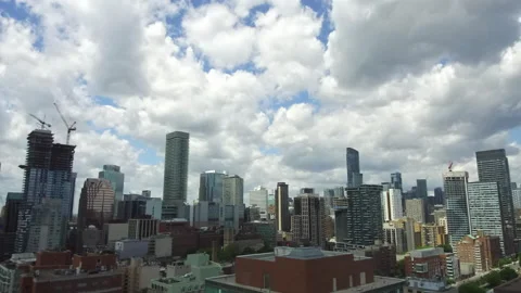 4K Timelapse of cloudy afternoon over downtown Toronto. Stock Footage 133394369