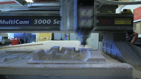 4K Timelapse CNC Machine of Foam ND Filter Stock Footage 111491621