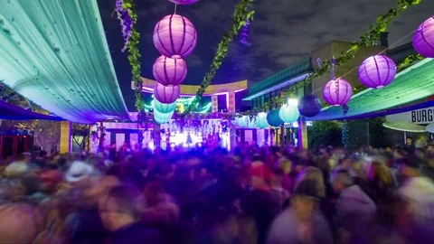 4K timelapse of crowd of people gathering on holiday in Chinatown Stock Footage 71192858