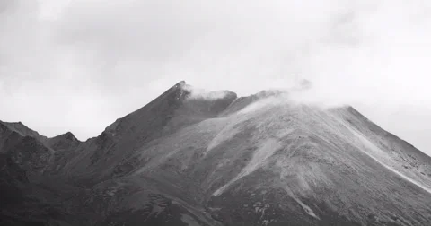 4k timelapse dark clouds mass rolling over Tibet mountain,bring snow &amp; rain. Stock Footage 45416923