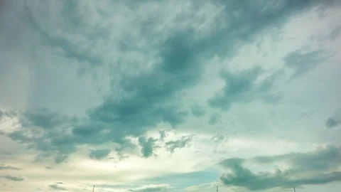 4k timelapse daytime sky with fluffy clouds, Looping video Stock Footage 78630985