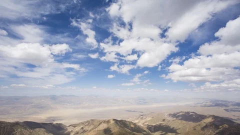 4K Timelapse of Death Valley, Panoramic desert View from Telescope Peak, CA Stock Footage 124857343