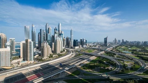 4K Timelapse of Downtown Dubai, UAE Stock Footage 107939468