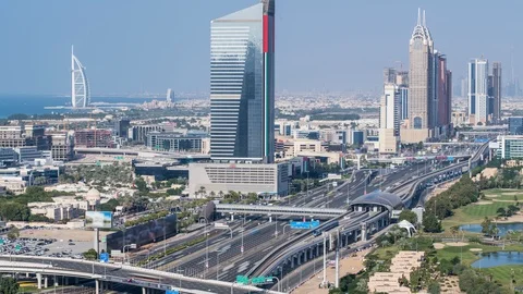 4K Timelapse of Downtown Dubai, UAE Stock Footage 107954650