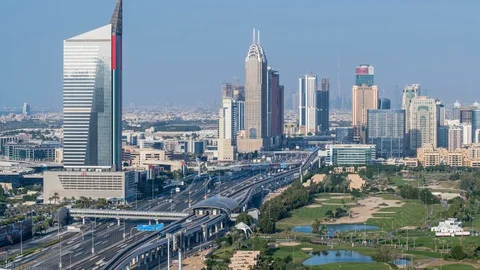 4K Timelapse of Downtown Dubai, UAE Stock Footage 107954672