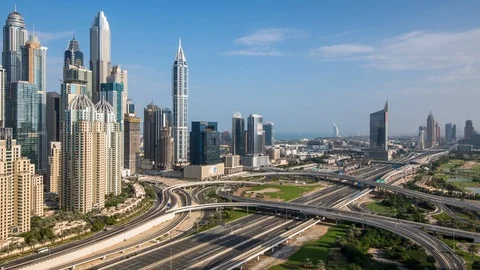 4K Timelapse of Downtown Dubai, UAE 動画素材 107958501