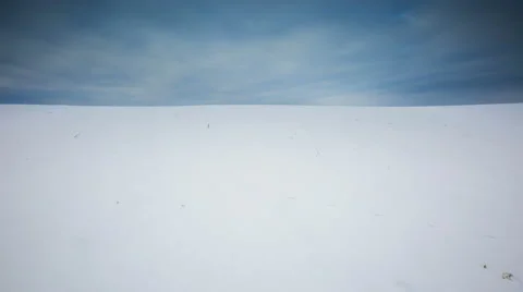 4k timelapse of empty snow field at winter 動画素材 60223687