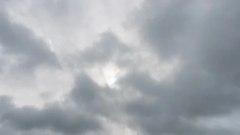4K Timelapse Flowing clouds in the sky White clouds moving fast sky time lapse Stock Footage 116431156