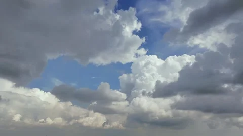 4K Timelapse Flowing Clouds In The Sky White Clouds Moving Fast Sky. Stock Footage 321574564