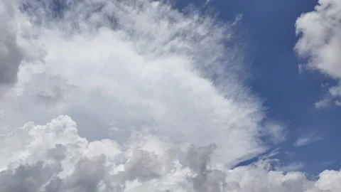 4K Timelapse Flowing Clouds In The Sky White Clouds Moving Fast Sky. Stock Footage 321574565