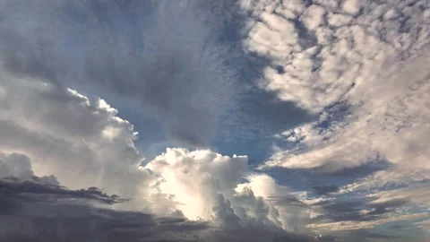 4K Timelapse Flowing Clouds In The Sky White Clouds Moving Fast Sky. Stock Footage 321574627