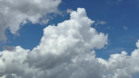4K Timelapse Flowing Clouds In The Sky White Clouds Moving Fast Sky. Stock Footage 321574646