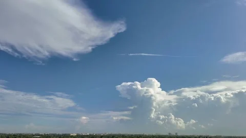 4K Timelapse Flowing Clouds In The Sky White Clouds Moving Fast Sky. Stock Footage 321574675