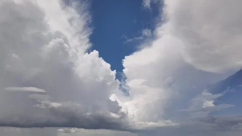 4K Timelapse Flowing Clouds In The Sky White Clouds Moving Fast Sky. Stock Footage 321574714
