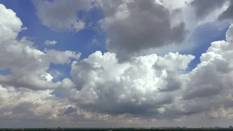 4K Timelapse Flowing Clouds In The Sky White Clouds Moving Fast Sky. Stock Footage 321574739