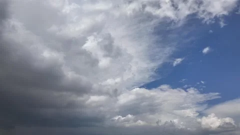 4K Timelapse Flowing Clouds In The Sky White Clouds Moving Fast Sky. Stock Footage 321574740