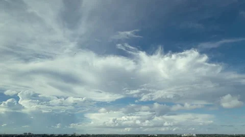 4K Timelapse Flowing Clouds In The Sky White Clouds Moving Fast Sky. Stock Footage 321574754