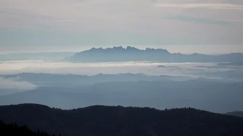 4k timelapse footage of Montserrat mountain Stock Footage 344546341