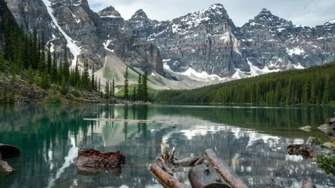 4K Timelapse of a Glacial Lake Stock Footage 147998930