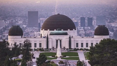 4k Timelapse of The Griffith Observatory 30 fps Sunrise Stock Footage 83407708