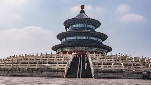 4K Timelapse: Hall of Prayer for Good Harvests, Temple of Heaven, Beijing Stock Footage 341681168