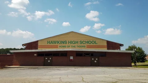 4K Timelapse of High School with Passing Clouds, Captivating Visuals Stock Footage 256496477