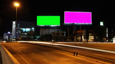 4K Timelapse highway and big billboard. Stock Footage 64520111
