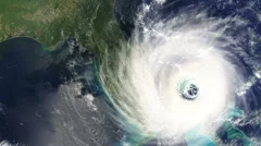 Hurricane Katrina Eye Wall Inside Close , Stock Video