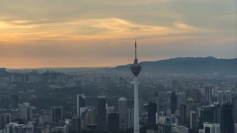 4k Timelapse KL Tower Stock Footage 90621713