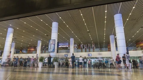 4k timelapse at KLIA 's arrival hall Stock Footage 116709774