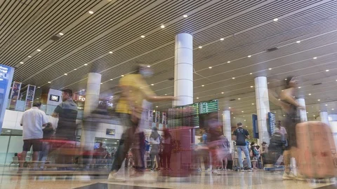 4k timelapse at KLIA 's arrival hall Stock Footage 116709802