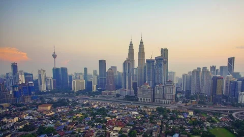 4K Timelapse of Kuala Lumpur during sunrise Stock Footage 115683585