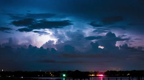 4k Timelapse of Lightning.  Over 170 strikes. Stock Footage 41750865