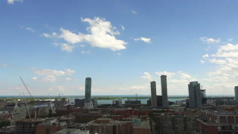 4K Timelapse looking over Lake Ontario from Downtown Toronto. Stock Footage 133394461