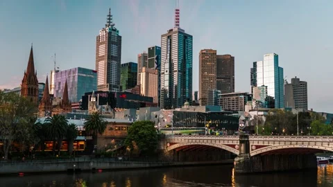 4k Timelapse Melbourne Video stock 219718807