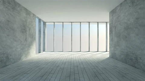 4K Timelapse of Modern Empty Interior from Day to Evening Stock Footage 105755513