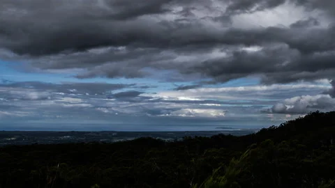 4K Timelapse Moody Storm Clouds Country Australia Stock Footage 139160922