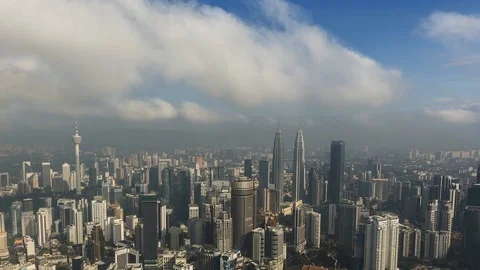 4k timelapse morning view of Kuala Lumpur Stock Footage 90736697