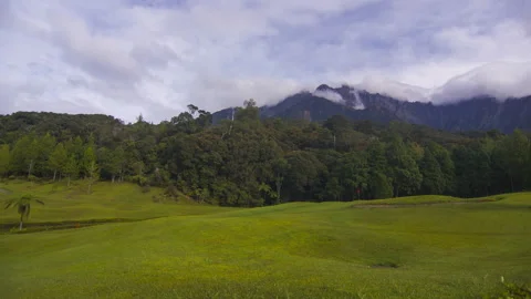 4K Timelapse of Mount Kinabalu with Dramatic cloud movement . Stock Footage 200859379