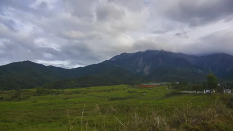 4K Timelapse of Mount Kinabalu with Dramatic cloud movement . Stock Footage 200860204