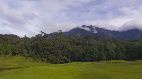 4K Timelapse of Mount Kinabalu with Dramatic cloud movement Stock Footage 200860979