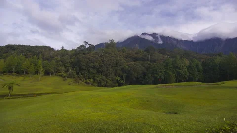 4K Timelapse of Mount Kinabalu with Dramatic cloud movement Stock Footage 200861263