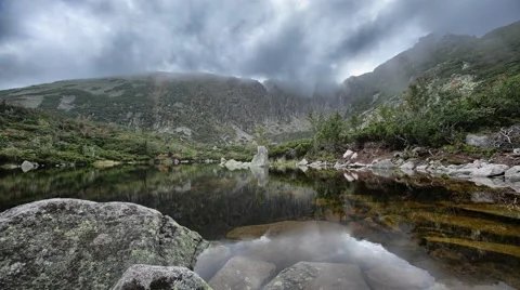 4K timelapse with mountain lagoon Stock Footage 67896575