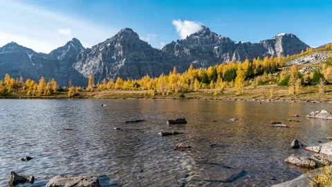 4K Timelapse of a Mountain Lake Stock Footage 147998964