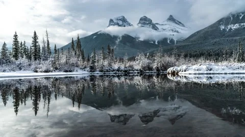 4K Timelapse of a Mountain Lake Stock Footage 147999507