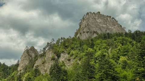 4K timelapse of mountain range Pieniny, Slovakia. Stock Footage 68375078