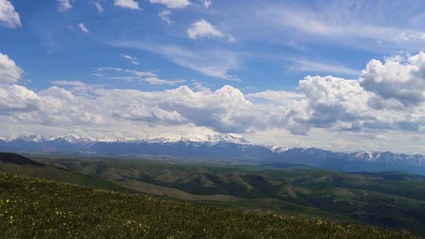 4k timelapse mountains clouds in the wild Stock Footage 109214443