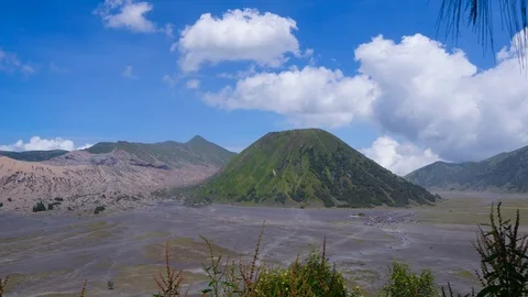 4K Timelapse of moving clouds over Bromo volcano, East Java, Indonesia. Stock Footage 88993494