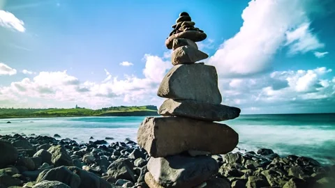 4K Timelapse Ocean &amp; Clouds - Byron Bay Australia Stock Footage 139170565