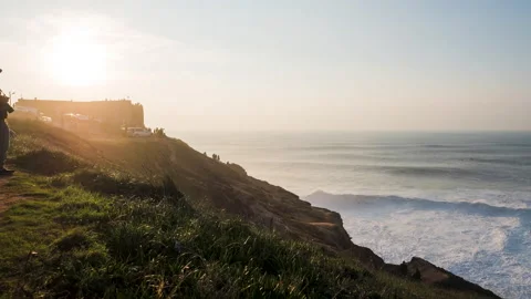 4K Timelapse of ocean waves moving and splashing on rocky coast Stock Footage 156632866